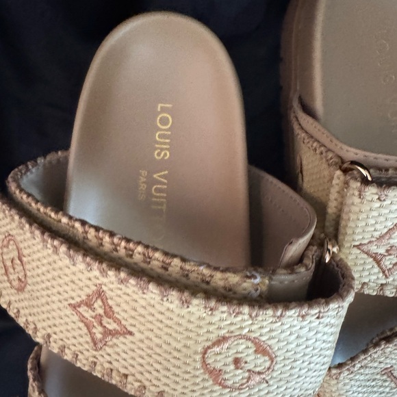 Louis Vuitton LV Beige Monogram Sandals - Picture 3 of 8